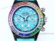 Japan Grade Rolex Rainbow Daytona Quartz 43 Watch Light Blue Braided Strap (2)_th.jpg